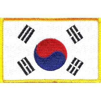 バッジ　韓国　国旗　KOREA Amazon.com: 1 X South Korea Flag Patch : Clothing, Shoes